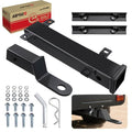 AIPSET Golf Cart Rear Trailer Hitch with Receiver, Universal Compatible with EZGO, Club Car, Yamaha with Footrest Plate, Sturdy, Easy to Tow & Install