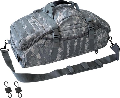 Hannibal Tactical 65L Duffle Bag - Versatile 3-in-1 Tactical Backpack for Sports & Outdoor Activities
