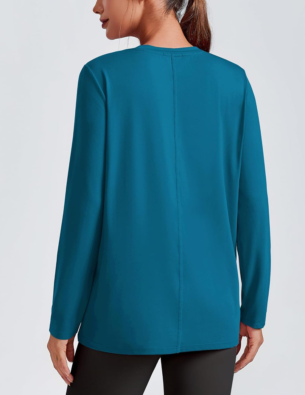 PINSPARK Long Sleeve Workout Tops for Women - Quick Dry UPF 40+ Athletic Shirt for Gym & Hiking