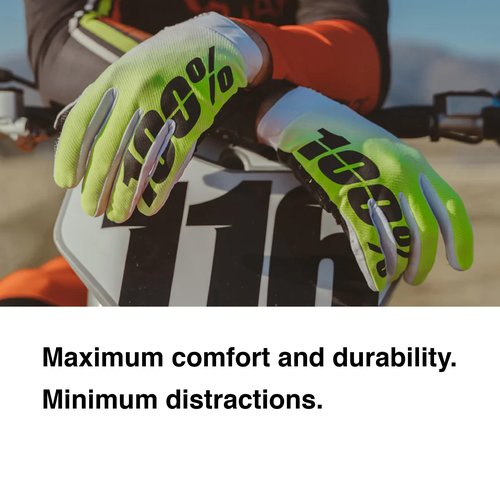 100% Sling Short Finger Mountain Biking Gloves - Lightweight Fingerless MTB Off Road Cycling Gloves