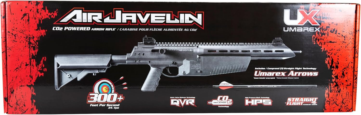 Umarex AirJavelin CO2 Arrow Gun - Lightweight Air Rifle with 3 Carbon Fiber Arrows