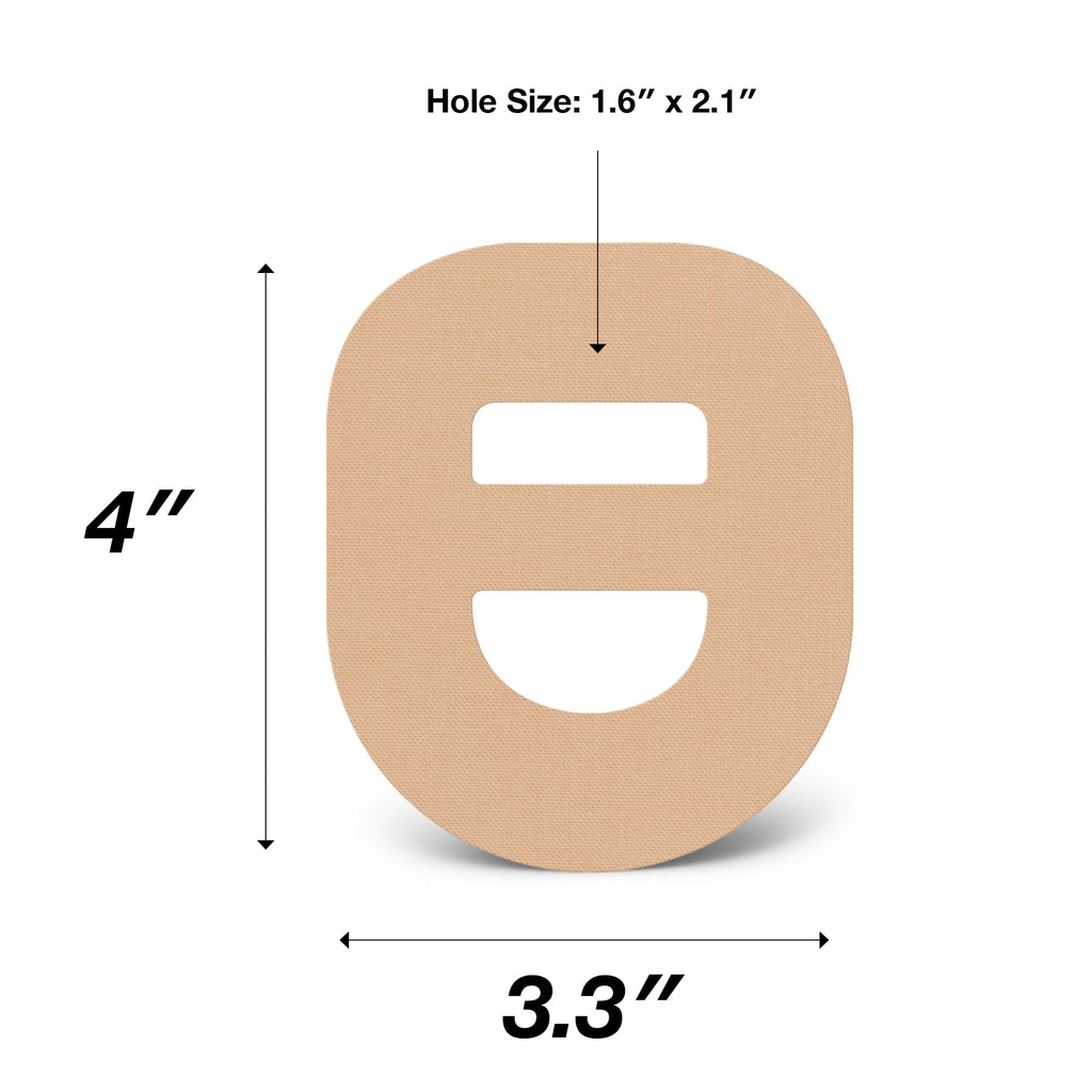 SIMPATCH Adhesive Patch for Omnipod with Strap - Pack of 25 (Tan)