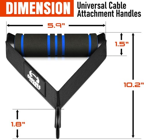 Heavy Duty Exercise Handles - Gym Cable Attachments for Resistance Bands & Cable Machines