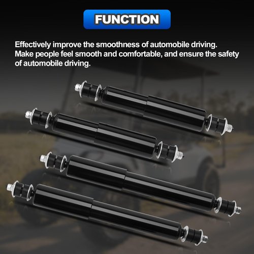 4PCS Front and Rear Golf Cart Shock Absorbers Compatible with EZGO TXT 1994-Up Gas & Electric Models Replace# 76418-01, 70928-G01