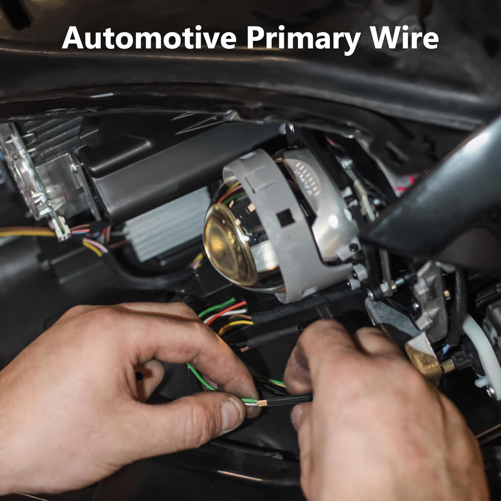 Skiennix 16 Gauge Wire - 25FT Red/Black 2-Pack | Low Voltage Automotive Primary Harness Wire for DIY Projects