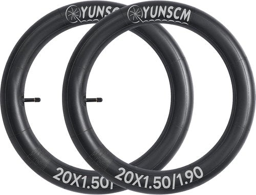 Heavy Duty 20" Bike Tubes by [Brand Name] - 2-Pack with AV32mm Schrader Valve for 20x1.50/1.75/1.90 Tires