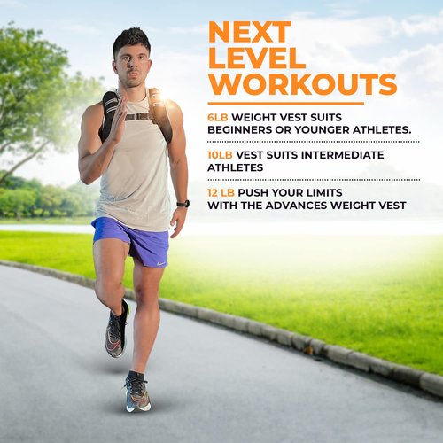 GYMNASTICS POWER Weighted Vest for Men and Women 6Lb/8Lb/10Lb/12Lb/15Lb/20Lbs Adjustable Workout Vest for Strength Training, Running, Cardio, Rucking, Fitness & Cross Training