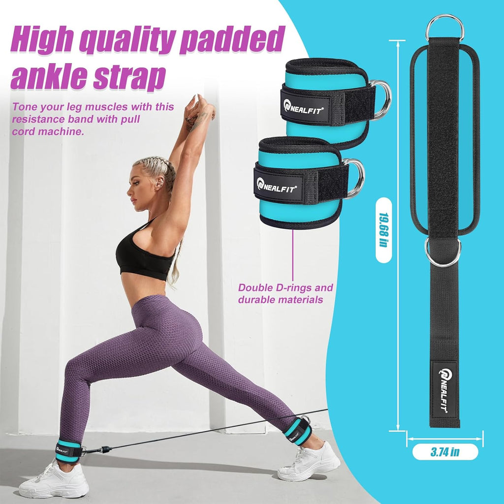 Skiennix Ankle Strap - Versatile Cable Machine Cuff for Kickbacks & Glute Workouts | Unisex Design
