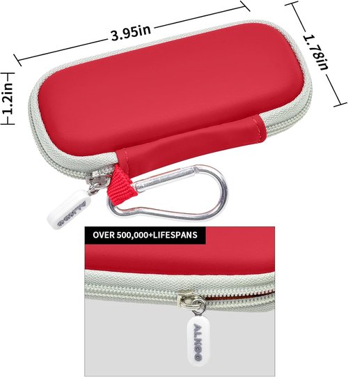 AliveCor Heart Monitor Case - Compatible with Kardia Mobile ECG & KardiaMobile 6L | Red