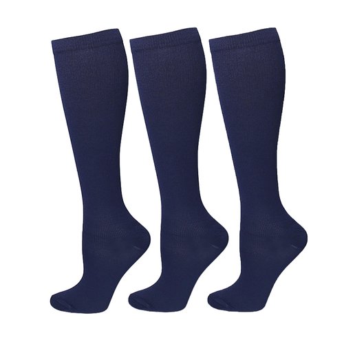 Bestjybt Socks for Women & Men Circulation Support Socks for Athletic Running Cycling (US, Alpha, Large, X-Large, Regular, Regular, Navy)