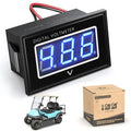 10L0L Golf Cart Voltage Meter,Waterproof Digital Voltmeter Battery Monitor Universal for 12V 24V 36V 48V 60V 72V EZGO Club Car Yamaha and Truck Boat ATV UTV (Voltage Display DC5-120V)