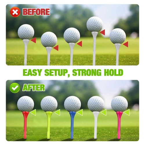 T TGBROS Golf Tee Height Tool with 50 Ground Spikes, Adjustable Tee Setter for Consistent Shots, Golf Training Aid for Drivers & Irons, Precision Tee Height Adjuster for All Skill Levels