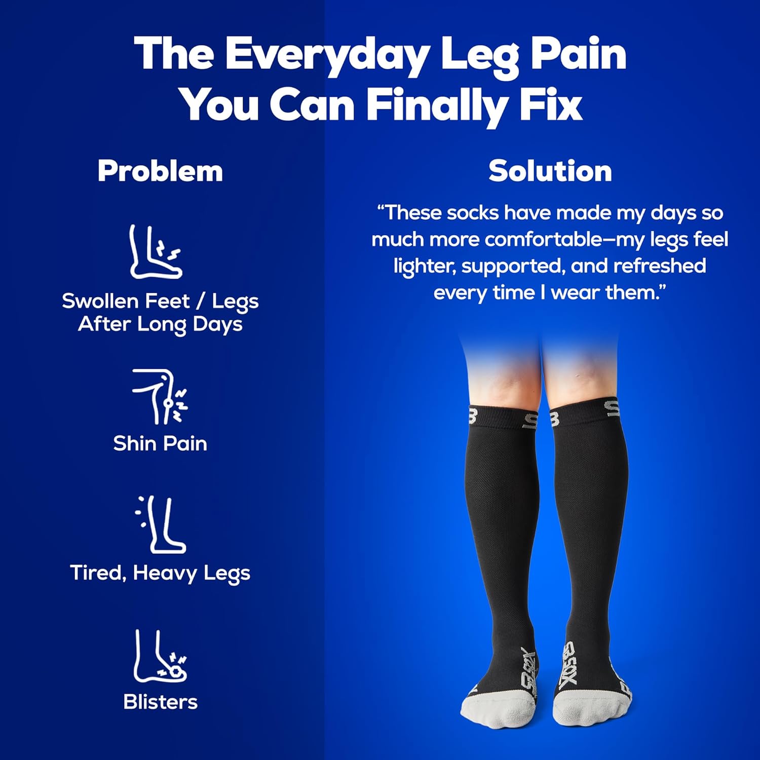 SB SOX Compression Socks - 20-30mmHg Support for Men & Women | Ideal for Travel, Sports, and Daily Use