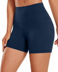 **SURF CUZ Women's Workout Shorts - 5" Seamless High Waist Biker Leggings for Yoga & Running**