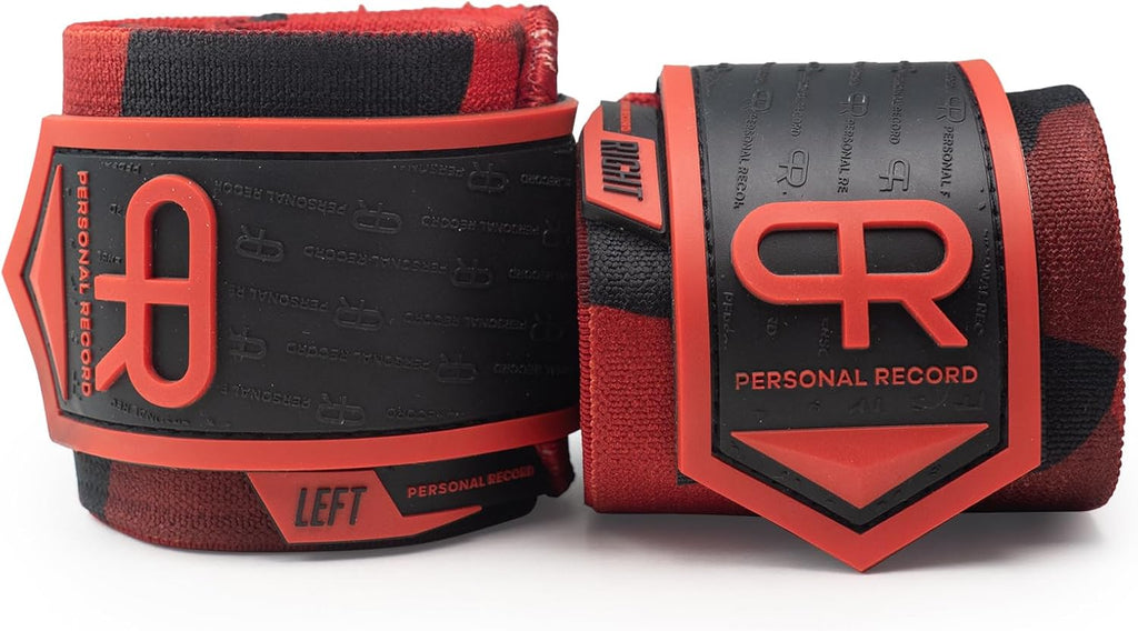 PR Personal Record Heavy Duty Wrist Wraps - Enhanced Elasticity & Reinforced Stitching | Extra Wide Strap