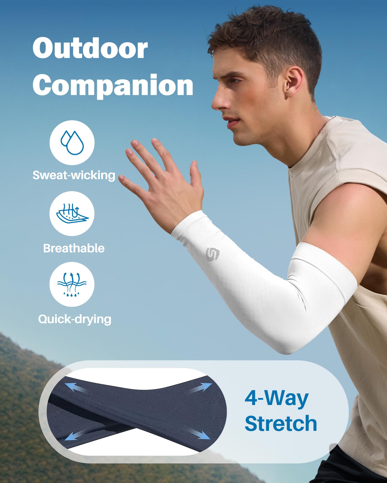 SHINYMOD Arm Sleeves for Women, Sun UV Golf Sleeves for Men Protection Cooling Tattoo Cover Up Sleeve for Arm