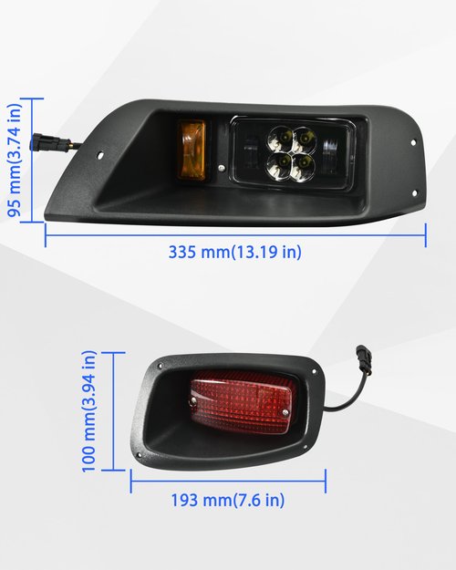 SAUTVS LED Headlight and Taillights Kit for E-Z-GO TXT 1995-2013 Golf Cart Accessories, 12V Front Head Light Tail Light Compatible with EZGO TXT 1995-2013 Golf Cart Standard Factory Body