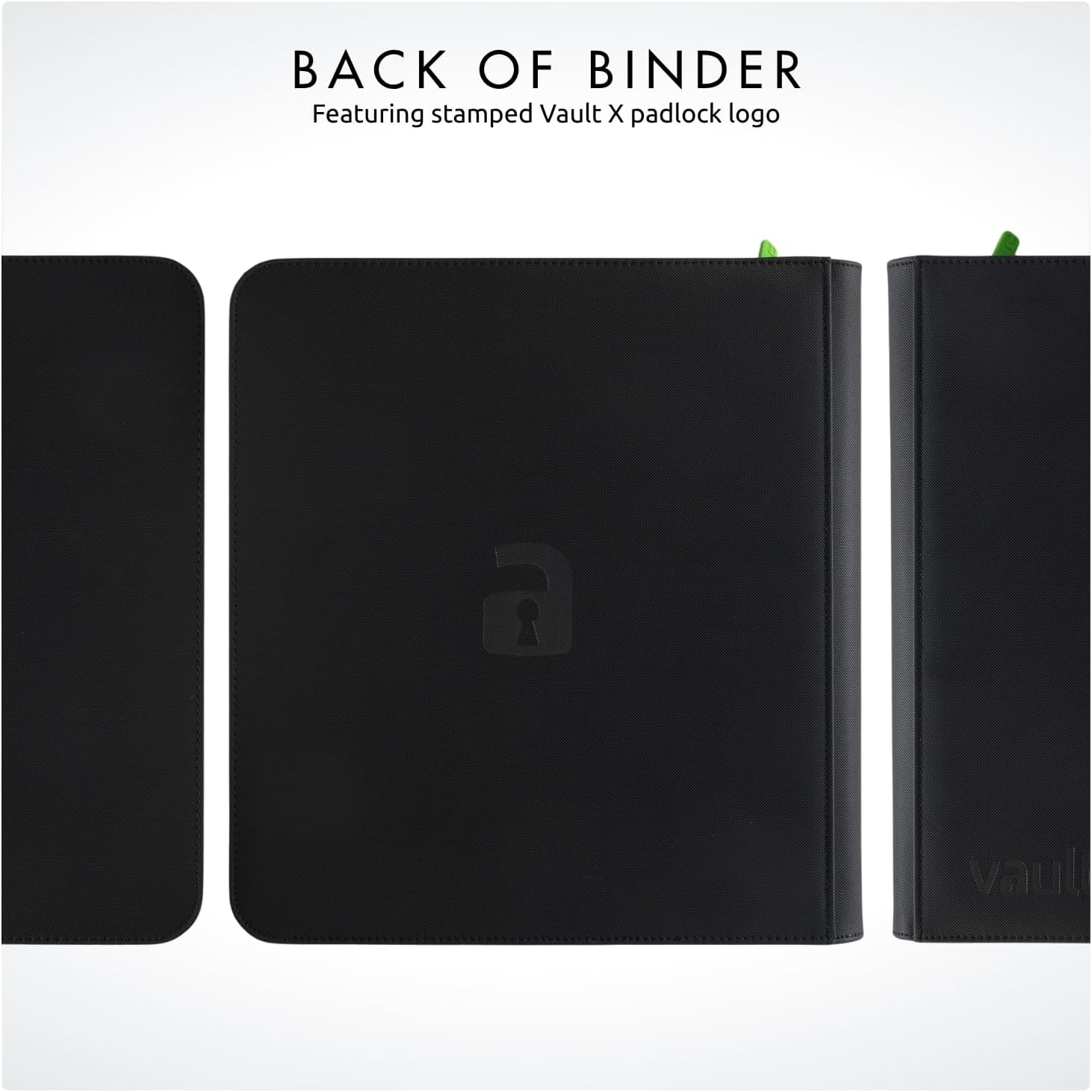 Vault X 12 Pocket Trading Card Binder - Premium Exo-Tec Material, Holds 480 Cards, Black