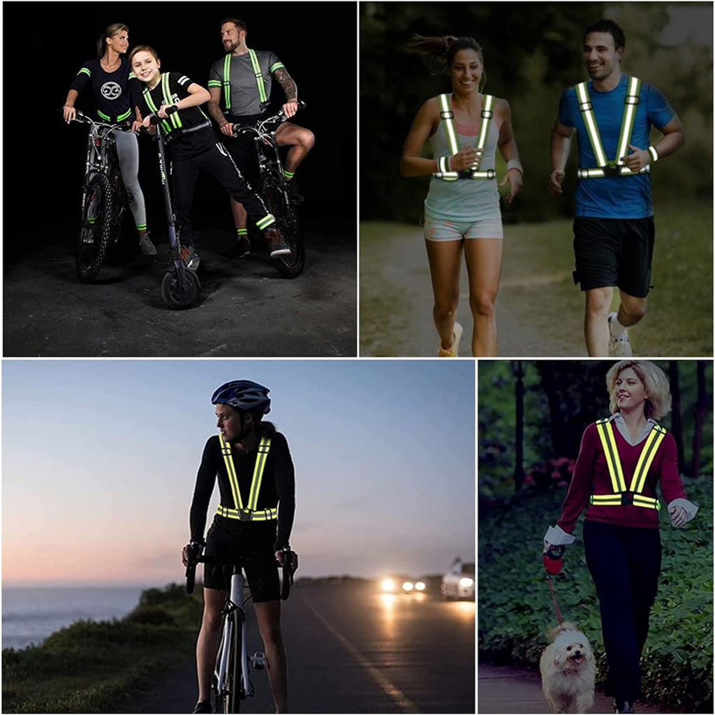 Skiennix Reflective Vest - High Visibility Safety Gear for Night Running, Walking & Cycling | Unisex Sizes