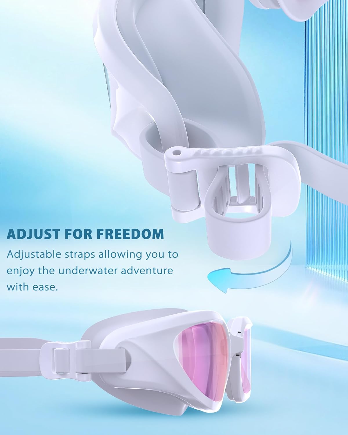 Skiennix Swim Goggles - Upgraded Anti-Fog & UV Protection | No Leakage, Wide View for Adults & Youth