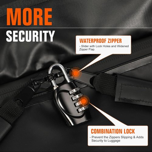ACLONG Car Roof Bag - 21 Cubic Feet Waterproof Heavy-Duty Rooftop Cargo Carrier | Includes Anti-Slip Mat & Lock