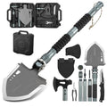 ZENHOSIT Survival Shovel with Axe, Camping Gear Folding Shovel Tactical Hatchet with 19.7-39.3inch Lengthened Handle - 24 in 1 Survival Tool Kit for Outdoor Camping Fishing Hiking