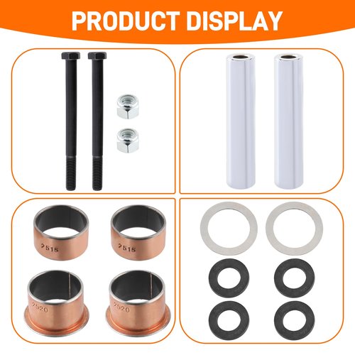 Topkidame Golf Cart Bushing Spindle King Pin Tube, Claw Copper Sleeve Kit for EZGO TXT/PDS Replaces 70648-G01 70749G01 70745G01