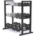 Rvggher 3 Tier Dumbbell Rack, Weight Rack for Home Gym, 450Lb Capacity Heavy-Duty Weight Rack for Dumbbells Kettlebells Space-Saving Weight Storage Racks (Rack Only)