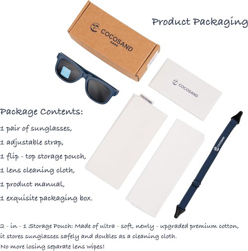 COCOSAND Baby Sunglasses - Flexible Polarized UV Protection for Toddlers 0-24 Months