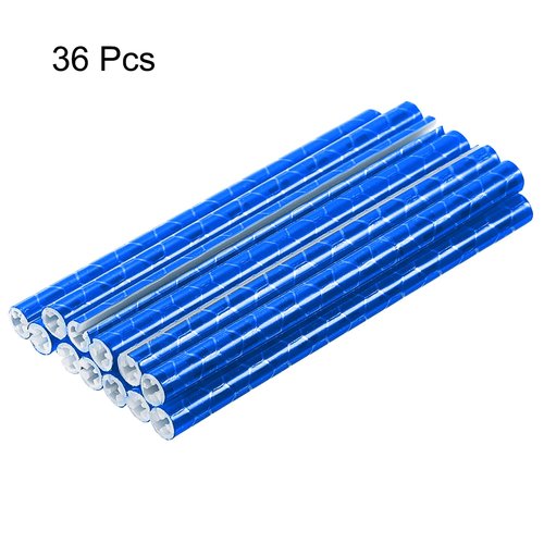 HARFINGTON 36pcs Bike Reflective Spoke Skins 0.2" Plastic Bicycle Spoke Reflectors Spoke Covers Trim Wrap Wheel 360°Visibility for Road Mountain Bike Motorcycles Decoration, Blue