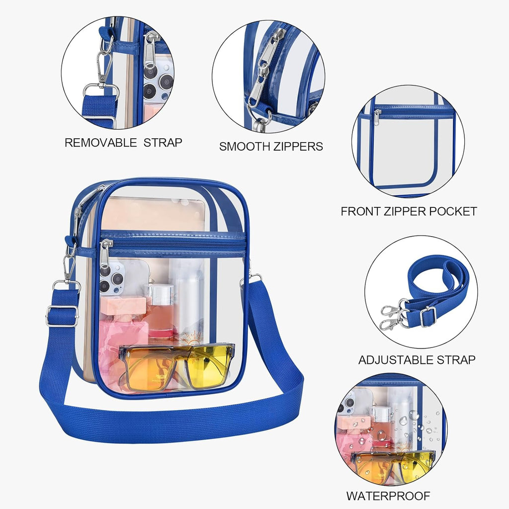 USPECLARE Clear Purse - Stadium Approved Transparent Messenger Bag for Men & Women | Crossbody Design