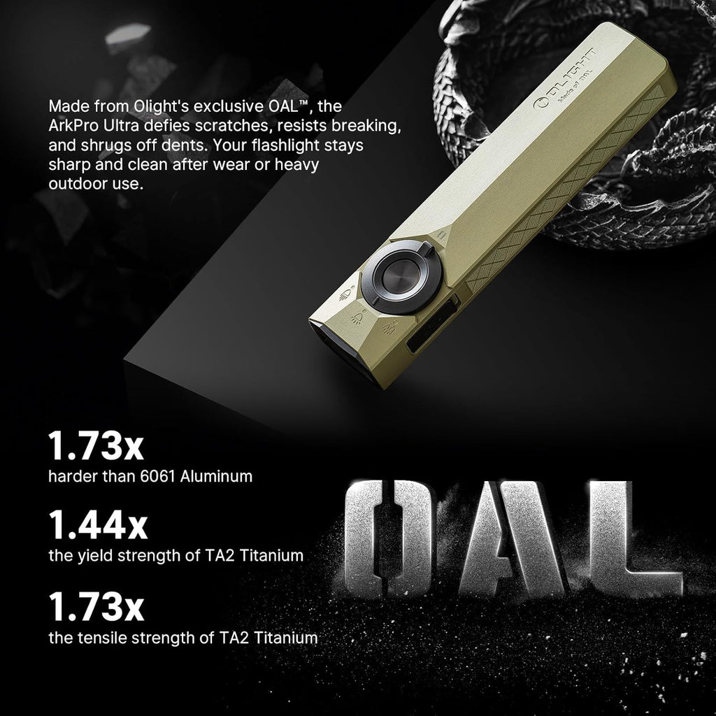 OLIGHT ArkPro Ultra EDC Flashlight - 1700 Lumens Rechargeable Portable Light with I3T 2 EOS Pocket Flashlight | Compact & Bright