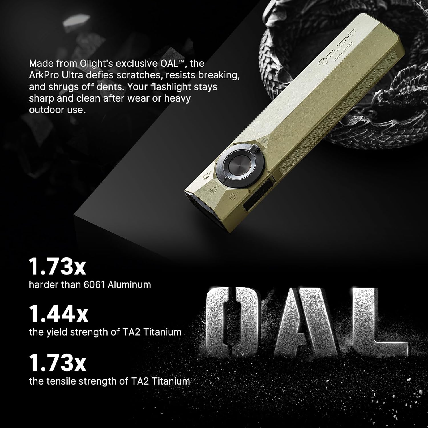 OLIGHT ArkPro Ultra EDC Flashlight - 1700 Lumens Rechargeable Portable Light with I3T 2 EOS Pocket Flashlight | Compact & Bright