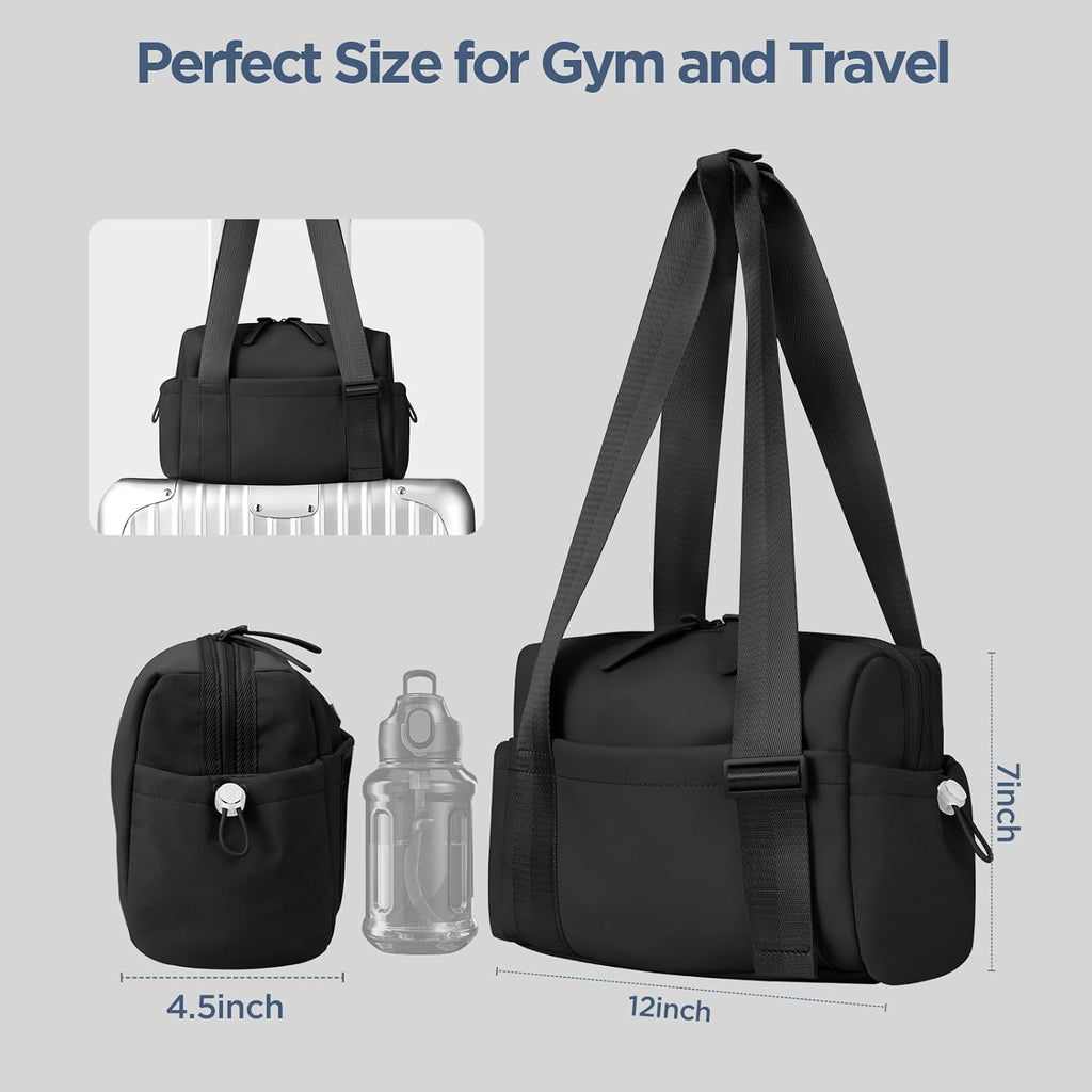 Skiennix Mini Gym Bag - Waterproof Small Tote with Wet Compartment for Women & Girls | Cute Travel Duffle