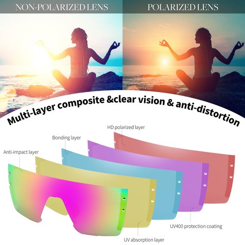 FEISEDY Sunglasses Mens Polarized Women Oversized Flat Top Square Cycling Fishing Golf Hiking Vintage Sun Glasses B2367