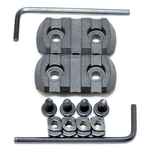 TACBRO Anodized Aluminum Band Bottom Rail for 10/22 1022 with Complimentary 2 Pcs Polymer Rails (Black)