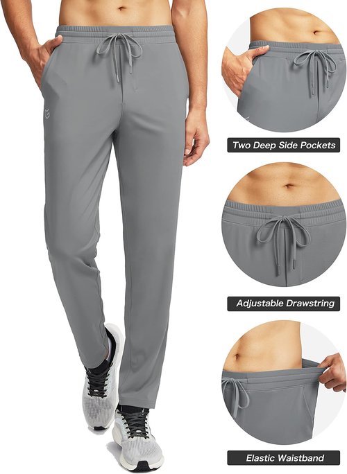 G Gradual Men's Sweatpants - Tapered Athletic Pants with 4 Pockets for Gym & Workout
