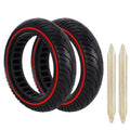 RUTU 8.5x2 Inch Solid Tire for Xiaomi m365 Electric Scooter for m365 pro/gotrax gxl V2/gotrax XR, 50/75-6.1 Scooter Wheels 8 1/2'' Front or Rear Replacement Solid Tires, Red 2 Pack