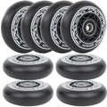AOWISH 8-Pack 68mm Inline Skate Wheels Outdoor Asphalt Formula Aggressive Roller Blades Wheels 90a Roller Hockey Replacement Wheels with Bearings ABEC-9 and Floating Spacers (Black Color)