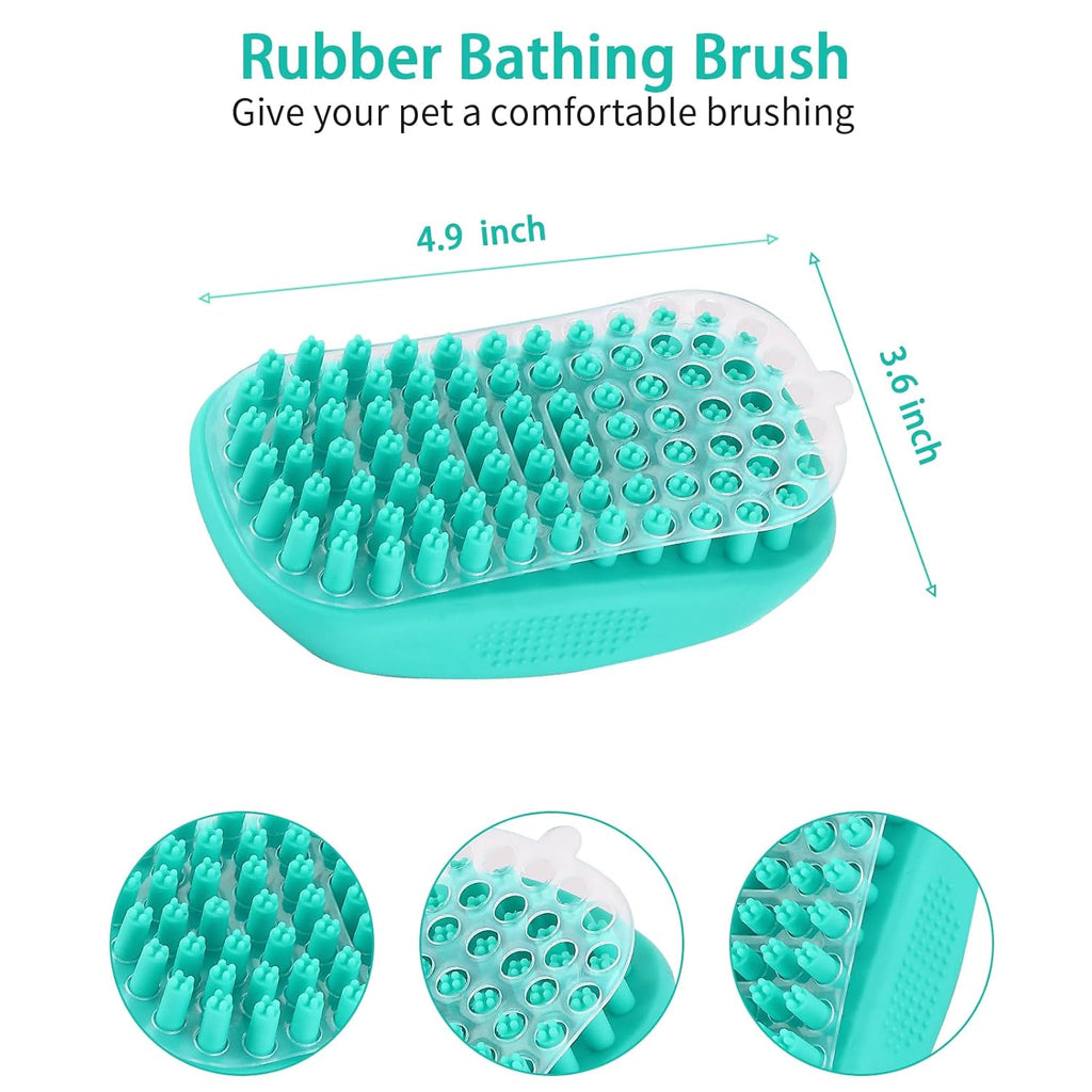 Skiennix 5-Piece Pet Grooming Set - Self-Cleaning Slicker Brush, Rake, Bath Brush & Nail Clippers for Dogs and Cats