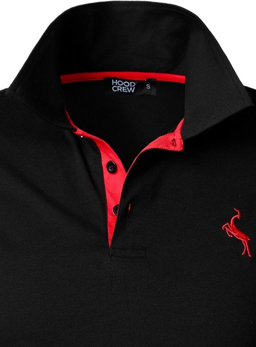 HOOD CREW Men's Classic Polo Shirt - Lightweight Short Sleeve Casual Top in Various Colors