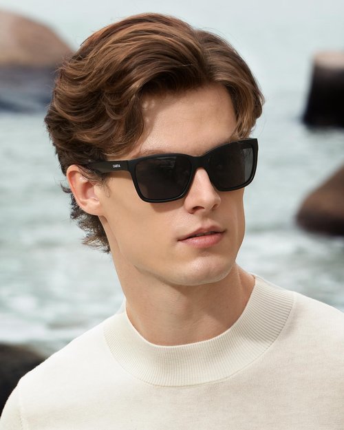 CARFIA Casual Polarized Sunglasses for Men UV400 Protection, Lightweight Unbreakable TR90 Sports Cycling Fishing Sun Glasses CA0951