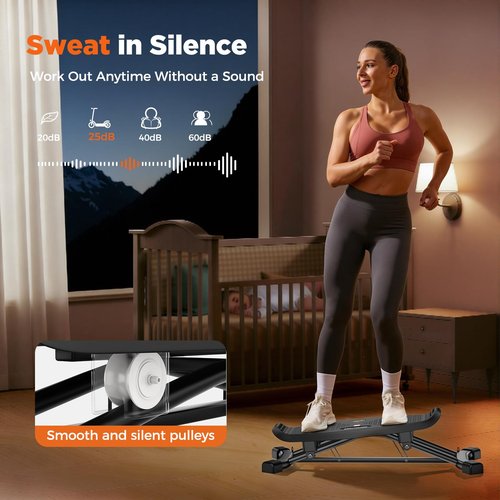 Balance Board for Full Body Workout, Wobble Board with LCD Monitor & Resistance Bands, 300 lbs Capacity Portable Rocker Board for Home Gym, Cardio, Core & Leg Training (Black)