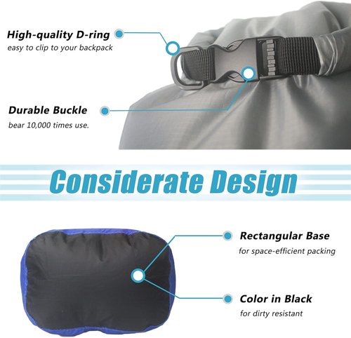 Frelaxy Ultralight Dry Bag 3-Pack | Keep Gear Dry for Hiking, Camping & Kayaking