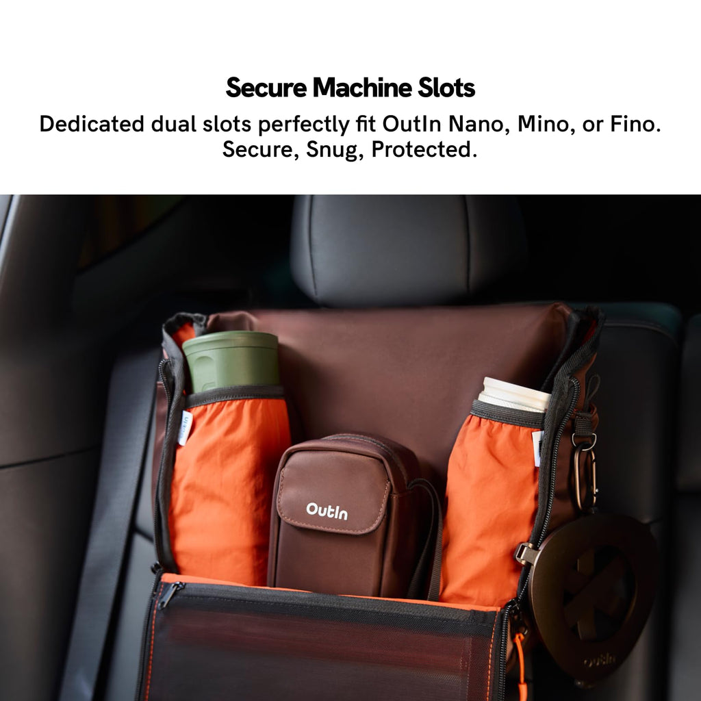 Flex Messenger Shoulder Bag, Nylon Crossbody Travel Bag for Women Men, Compatible Mino, Nano & Fino, Brown