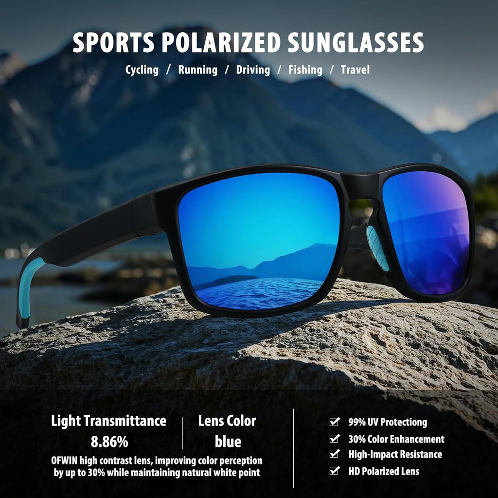 Skiennix Sports Polarized Sunglasses - UV Protection & Unbreakable Design for Men & Women