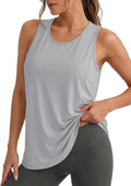 MAGCOMSEN Women's Sleeveless Workout Tank Tops - UPF 80+ Dry Fit Athletic Gym Shirts for Summer