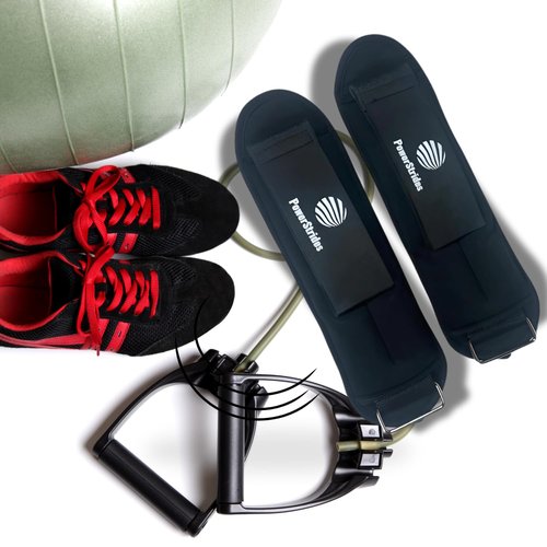PowerStrides weighted bangles – Best wrist and ankle weights for men & women, 2lb (pounds) set (1 lbs each), ideal weight workout for arm with straps. Perfect for hand, leg & pilates workouts
