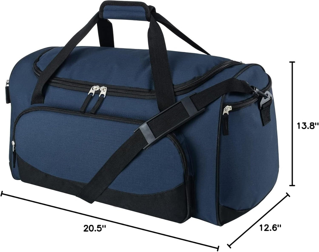Uarition Gym Duffle Bag - 55L Navy Blue Heavy Duty Sports & Travel Gear Bag for Men