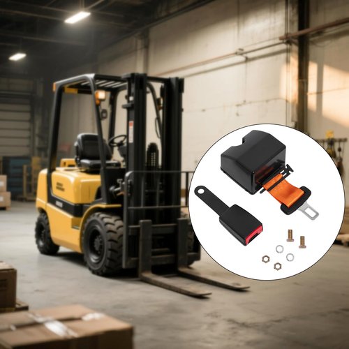 Adjustable Retractable 2-Point Harness Kit, Universal for Tractor Mower Buggy, Includes Mounting Screws (Orange)